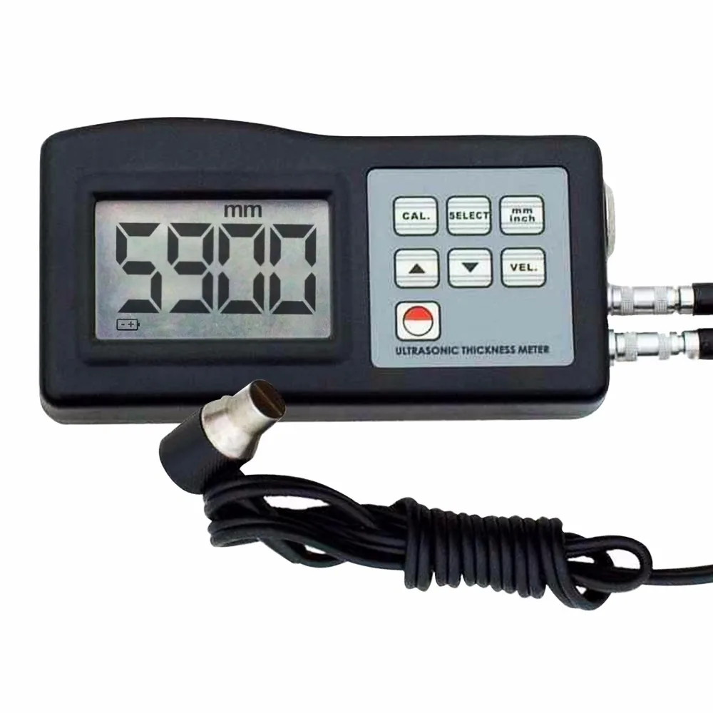 Digital Thickness Gauge Meter 1.0~200mm Tester Metal/Non-Metal Steel Cast Iron Aluminum