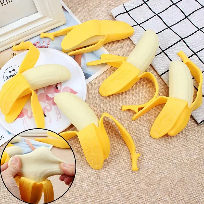 

Банановая игрушка для снятия стресса, медленный отскок, Taba Squishy, реалистичная игрушка для сжатия фруктов, клубники, забавный подарок для декомпрессии для детей и взрослых