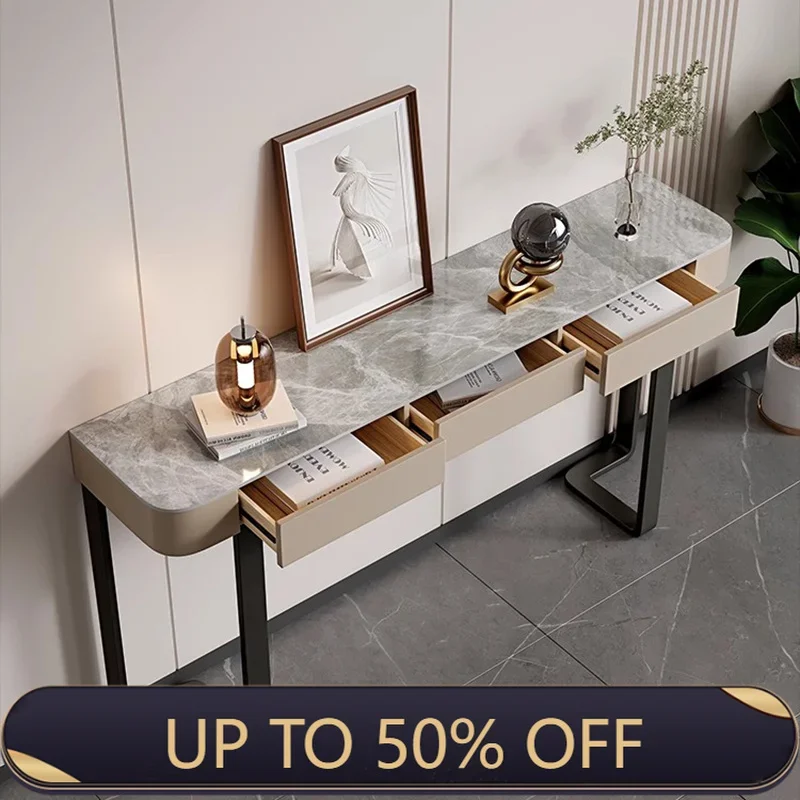Narrow With Storage Console Table With Drawers Luxury Nordic Trendy Console Table Rectangular Modern Console Meuble Furniture