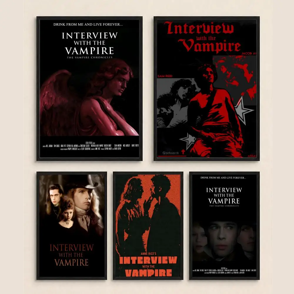 Movie I-Interview with  V-Vampire Poster HD art, waterproof, sticky wall, home decoration (living room, bedroom, bar), aesthetic