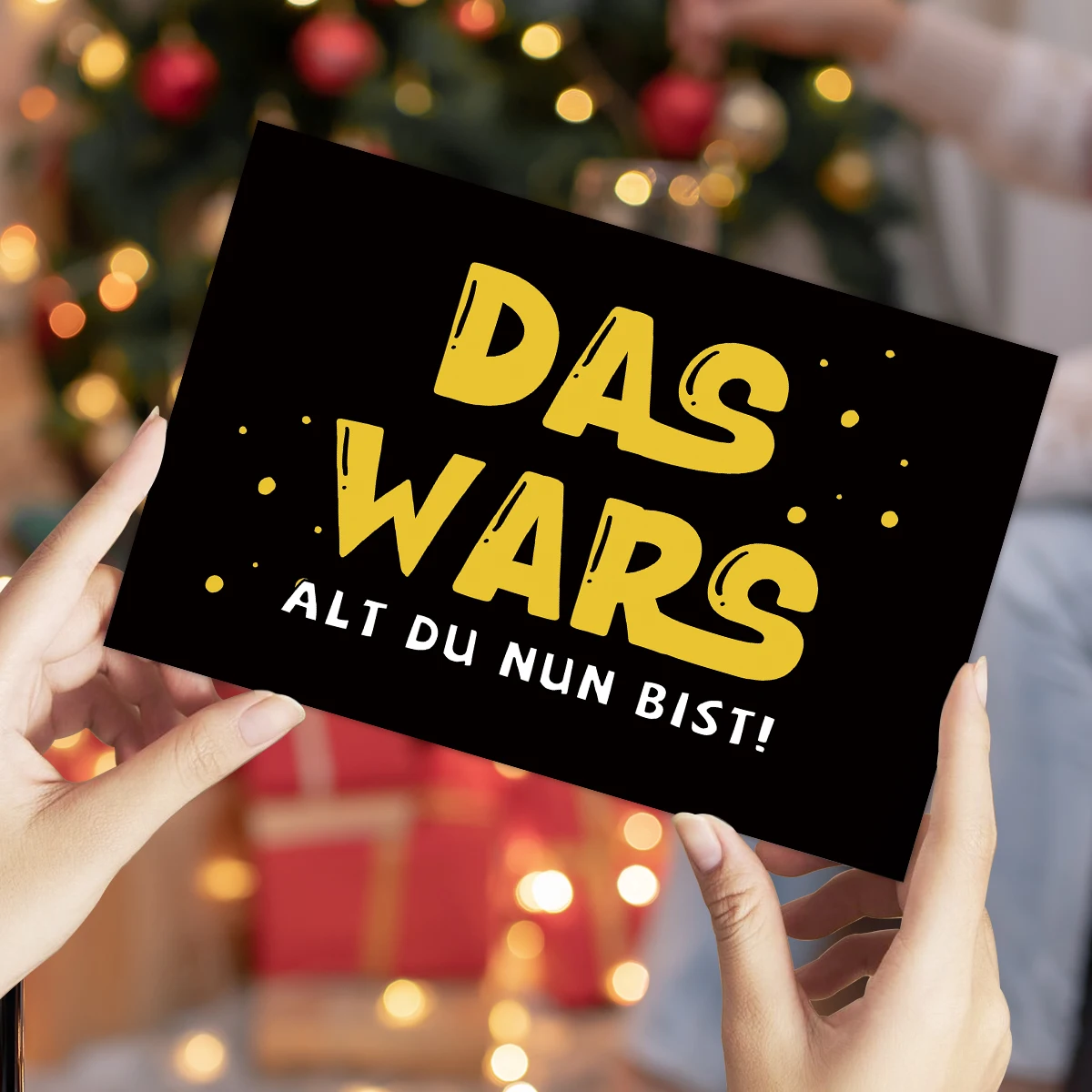قطعة واحدة من بطاقات تهنئة عيد الميلاد الألمانية مع مغلف-'das Wars Alt Du Nun Bist! '، هدية ممتعة للحفلات، بطاقة تذكار لزملاء العمل، الصديق #5