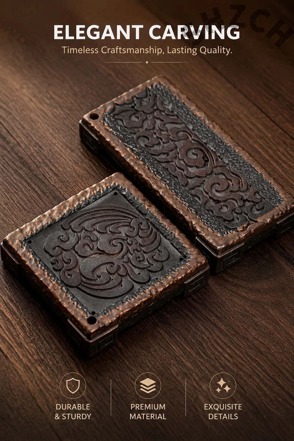 Rustic Japanese-Style Round Tea Tray with Built-in Water Reservoir for Gongfu Cha Brewing