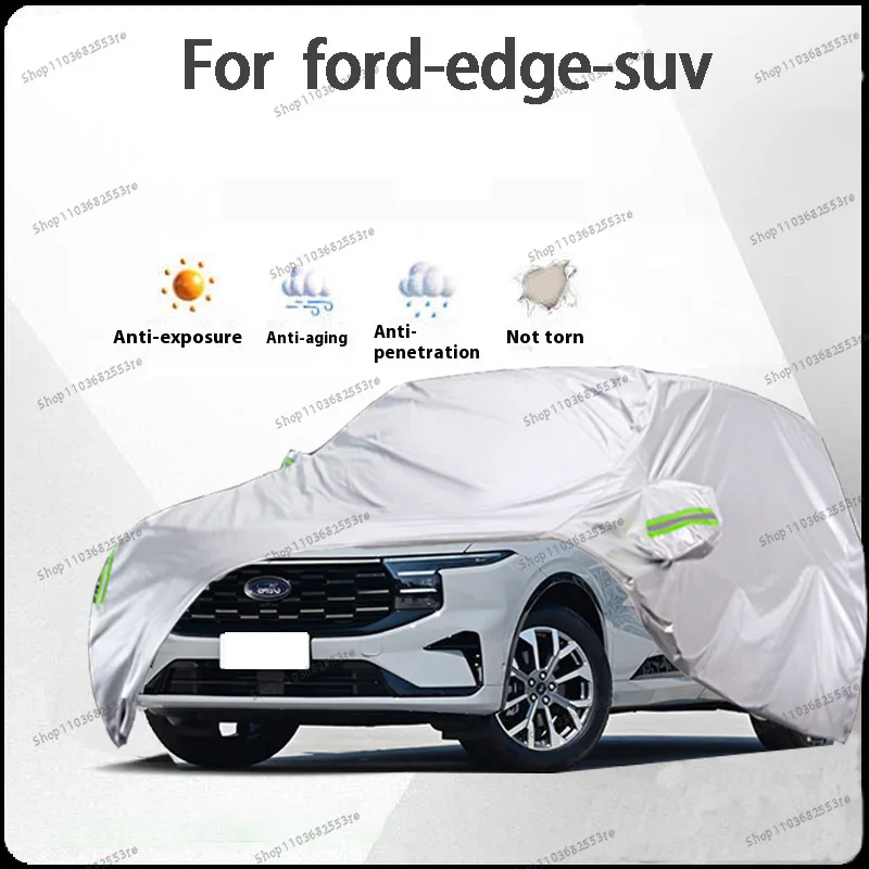 

Чехол для автомобиля Ford Edge Fit — водонепроницаемый, пылезащитный, солнцезащитный козырек (УФ), снегозащитный | Серебряное полное покрытие с защитой в течение всего дня