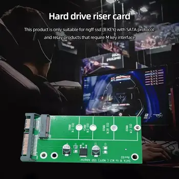 Adaptér SSD M2 M2 SATA, převodník M.2 NGFF na 2,5 pulgadas, tarjeta SATA3.0 6G, klíč B para 2230-2280 M.2 SATA SSD 8 nejlepší prodej adaptér ATA na SATA - №1