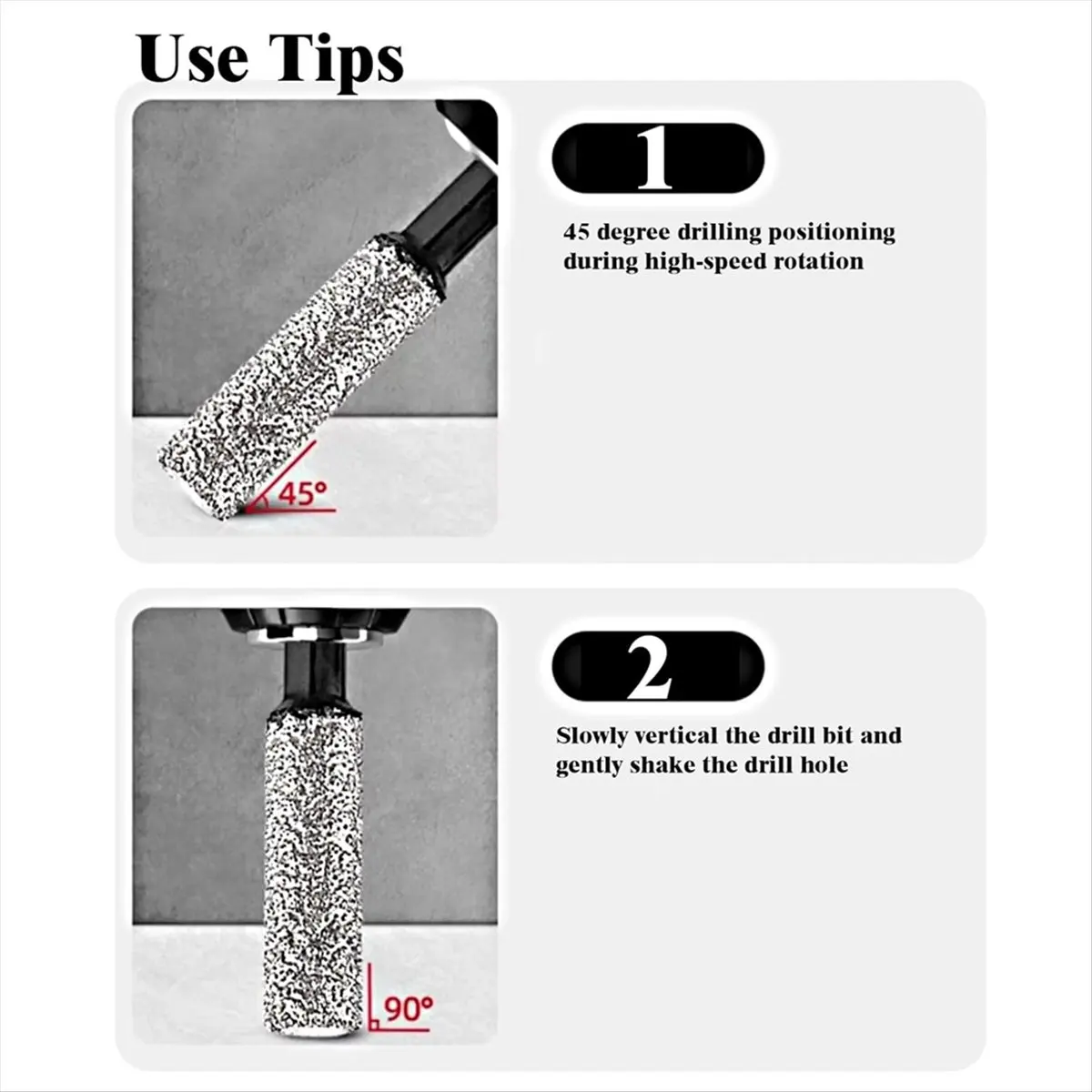 

Набор из 10 сухих коронковых сверл диаметром 12 мм для керамики, плитки, стекла, мрамора, кирпича, камня с шестигранным хвостовиком 1/4