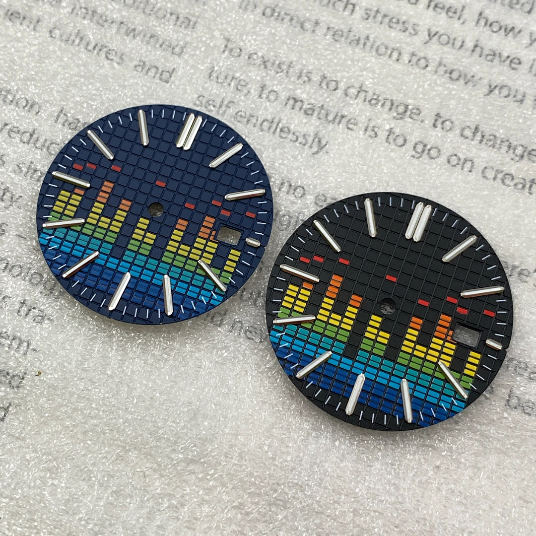 31.8 مللي متر الهراء الملمس رمز الموسيقى ساعة الطلب وزارة الدفاع نافذة التاريخ لا شعار صالح ل رويال البلوط سايكو NH35 حركة Lume ساعة ملحق