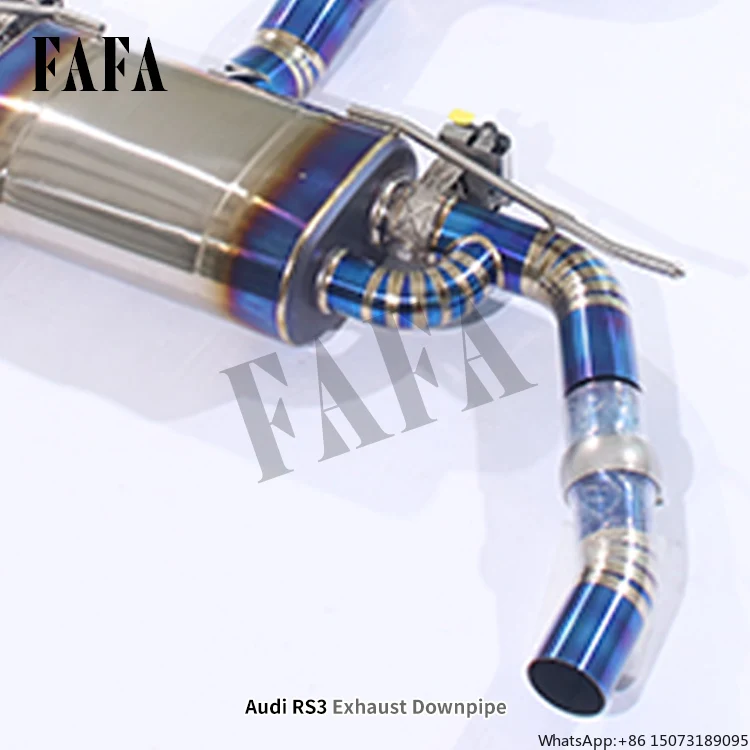 For  RS3 Titanium Exhaust System Mid-tail High-performance Catback Exhaust Pipe Electric Valve Muffler view 6