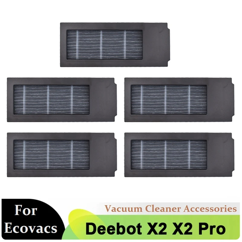 فلتر Hepa بلاستيك أسود لـ Ecovacs ، Deebot X2 ، Omni ، X2 Pro ، X2 ، ملحقات فراغية روبوت ، 5 ti