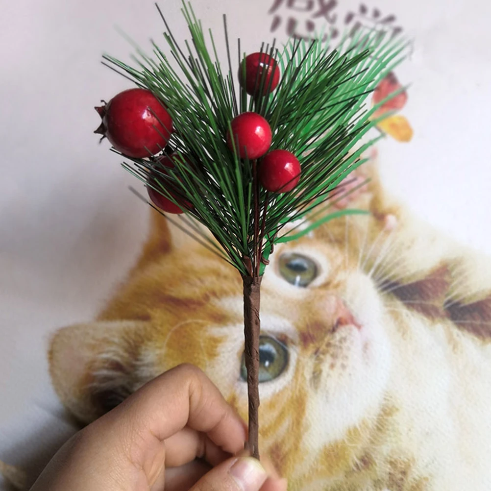 

9 pcs Berry Bouquet Plastic Decorative Realistic Berry Branches Branches for DIY Home Wedding ChristmasDecor