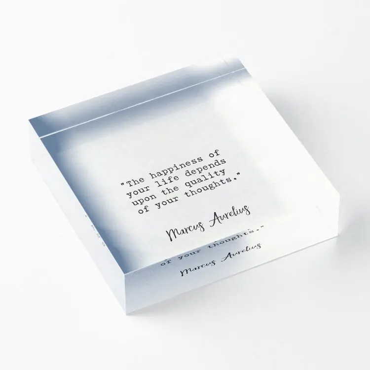 Marcus Aurelius Quote  Acrylic Block Cute Funny Fashionable Clear Stamping Transparent Process Bedroom Decoration Wedding Pad