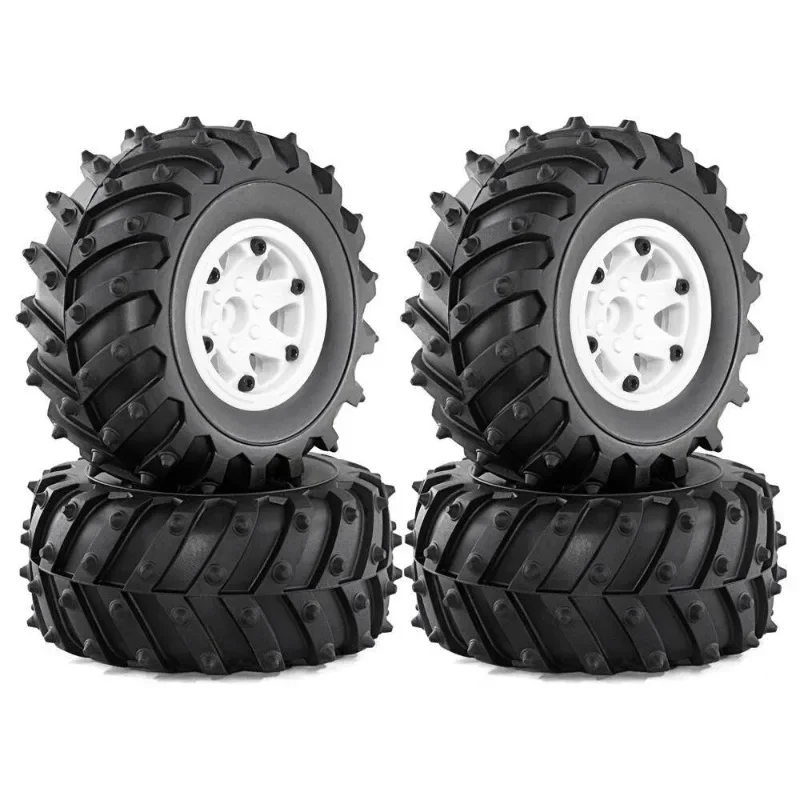 4pcs 12mm Hex 1/10 Wheel 128mm Monster Truck Buggy Tires for SCX10 Trxs HIMOTO HSP HPI Tamiya Kyosho Upgrade Parts