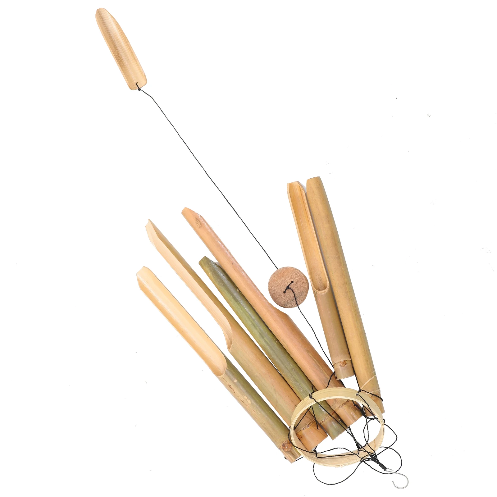 

Bamboo Tube Wind Chime Outdoor Hanging Decorations for Home Patio Garden Porch Classic Bamboo Wind Chimes Lightweight Farmhouse