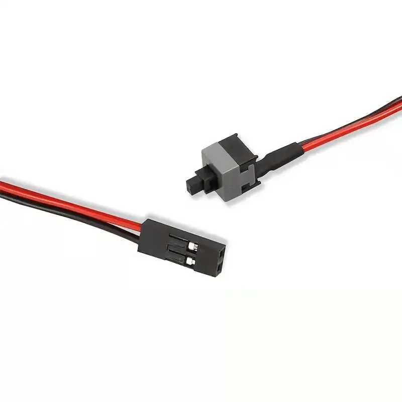 5pcs/lot  Long Power Button Switch Cable for PC Switches Reset Computer Power Momentary Automatically Reset Push Button SW