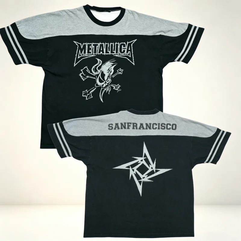 2026 Metallica Retro American Jersey 3D T-shirt Rock Band Unisex Men's and Women's Family Kids Short Sleeve Loose Shirt Tops