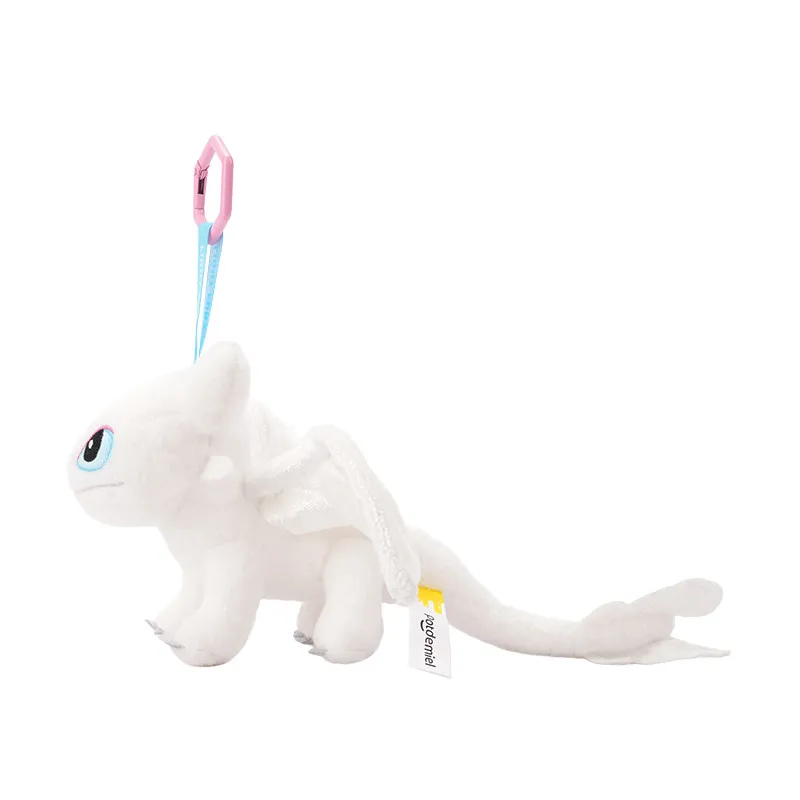 In Stock Original Potdemiel Universal How To Train Your Dragon Light Fury 9cm Plush Pendant Bag Charm Kids Birthday Gift