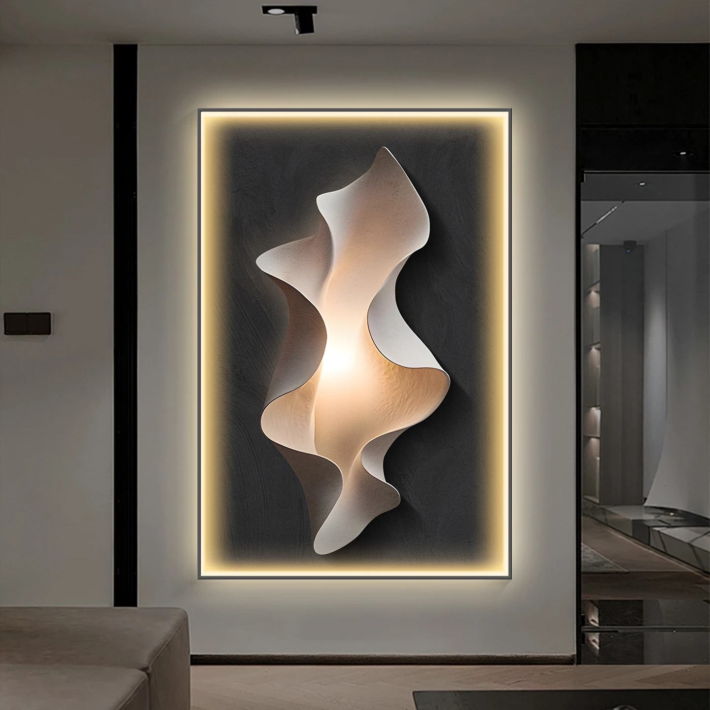 Minimalist Living Room Floor LED Wall Lamp Painting Light Luxury Sofa Background Wall Porch Wall Lamp Painting
