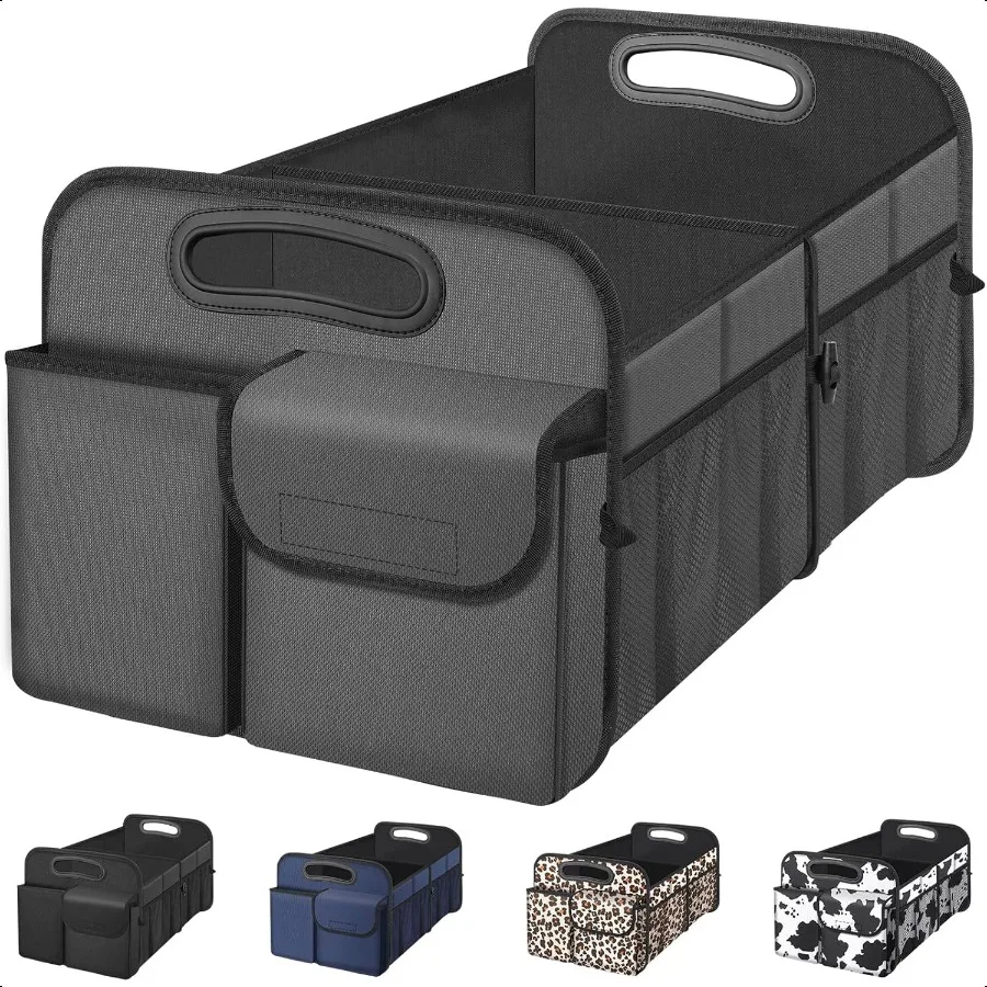 

Car Trunk Organizer Car Storage Organizer with Large Capacity Waterproof Collapsible Trunk Organizer for Car Suv Sedan Grey St