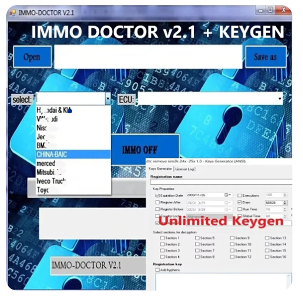 

IMMO DOCTOR V2.1 Автомобильное программное обеспечение IMMO OFF для демонстрации. Загрузка установки с ключом и инструкцией.