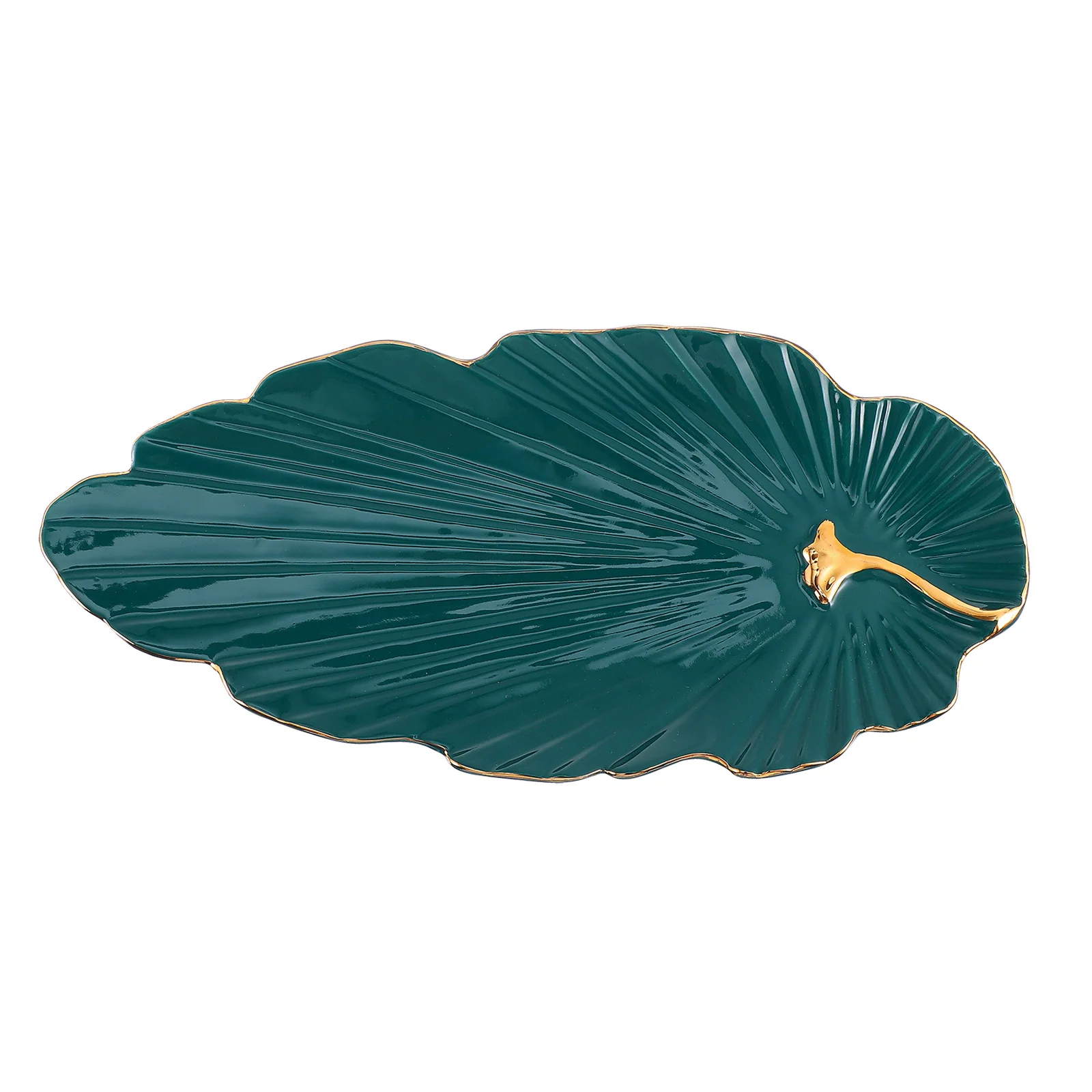 Ceramic Leaf Shape Plate Multi Functional Sushi Dumpling Dish Jewelry Holder Ring Display Bracelet Tray Sushi Plate
