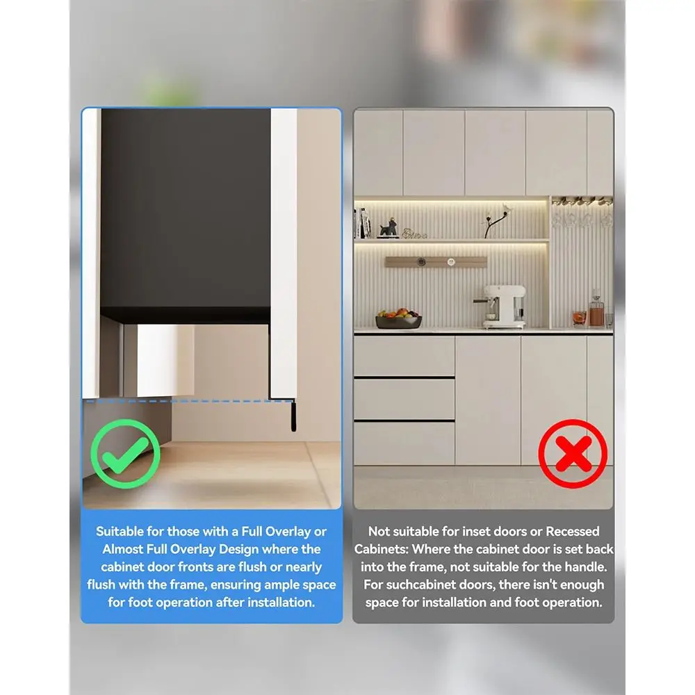 Practical Free Design Cabinet Foot Pull Bracket Carbon Steel Trash Cabinet Foot Pull Touchless Hands Trash Drawer Home Hardware