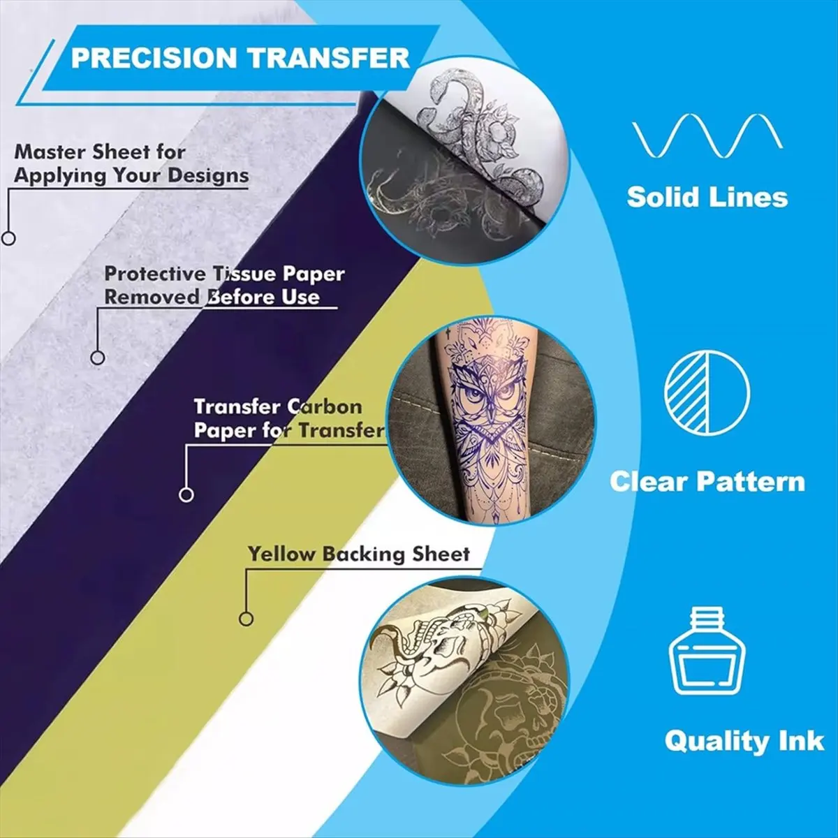 A73P  100 Sheets, Thermal Stencil Paper 4 Layer Stencil Paper 8.27