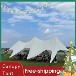 Single Double Pole Star Canopyเต็นท์Octopus Canopy Thicken 900D Oxfordผ้ารูปร่างยืดCanopyกลางแจ้งPeaks Starshadeเต็นท์