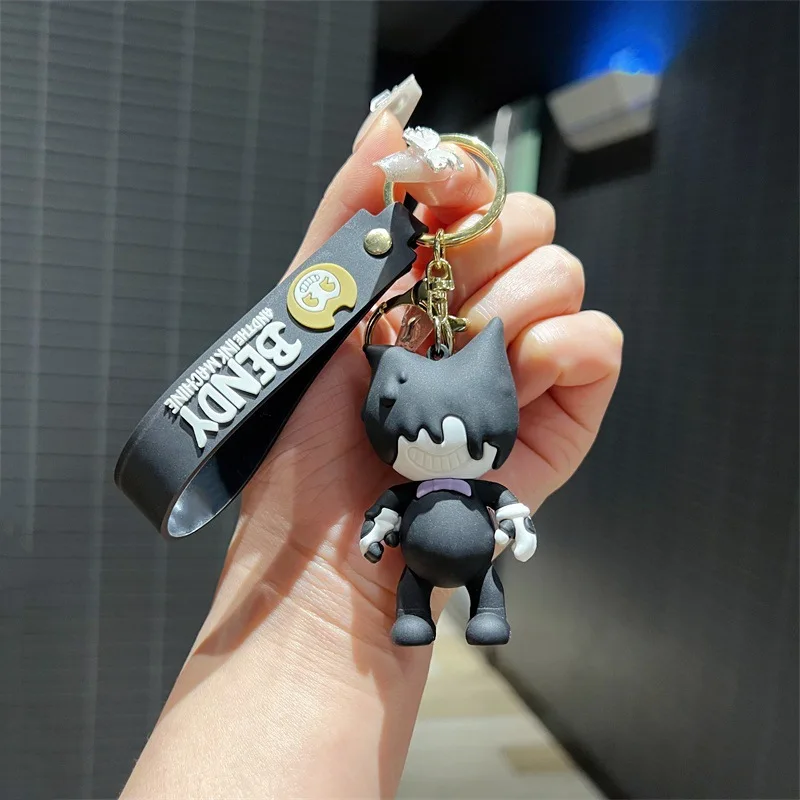 Halloween Gift Bandy and Ink Printer Thriller Game Key Chain Key Ring Toy Bag Pendant Doll for Children Kid Christmas Gift