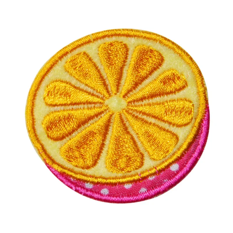 Cartoon Fruits Embroidery Iron on Patch Pineapple Banana Orange Lemon Cute Cloth Appliques Thermoadhesive Stickers for Garments