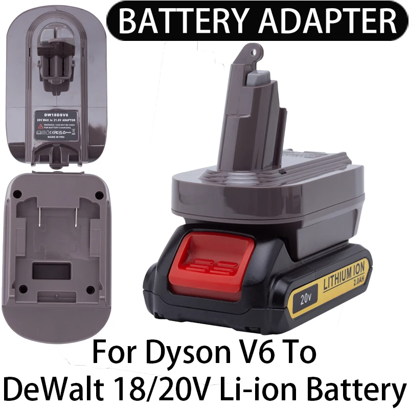 

Battery Adapter/Converter for Dyson V6 Vacuum Cleaner Tool To DeWalt 18/20V Li-ion Battery Adapter Power Tool Accessory