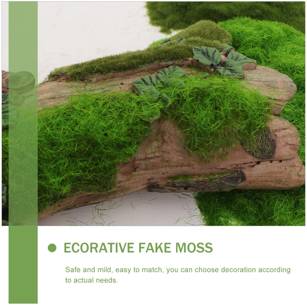 

2 Bags Fake Moss Simulated Faux Moss Multi-Function Garden Accessory Vivid Decorative Prop for Plant Pot Decoration