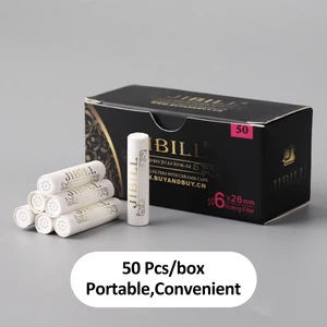 فلتر سيراميك على الوجهين للأنابيب ، فلتر الكربون المنشط ، أداة أنابيب التبغ ، ملحقات التدخين ، أنبوب 6 مم ، 50 قطعة أعلى 8 مبيعات لتبغ الغليون - رقم 2