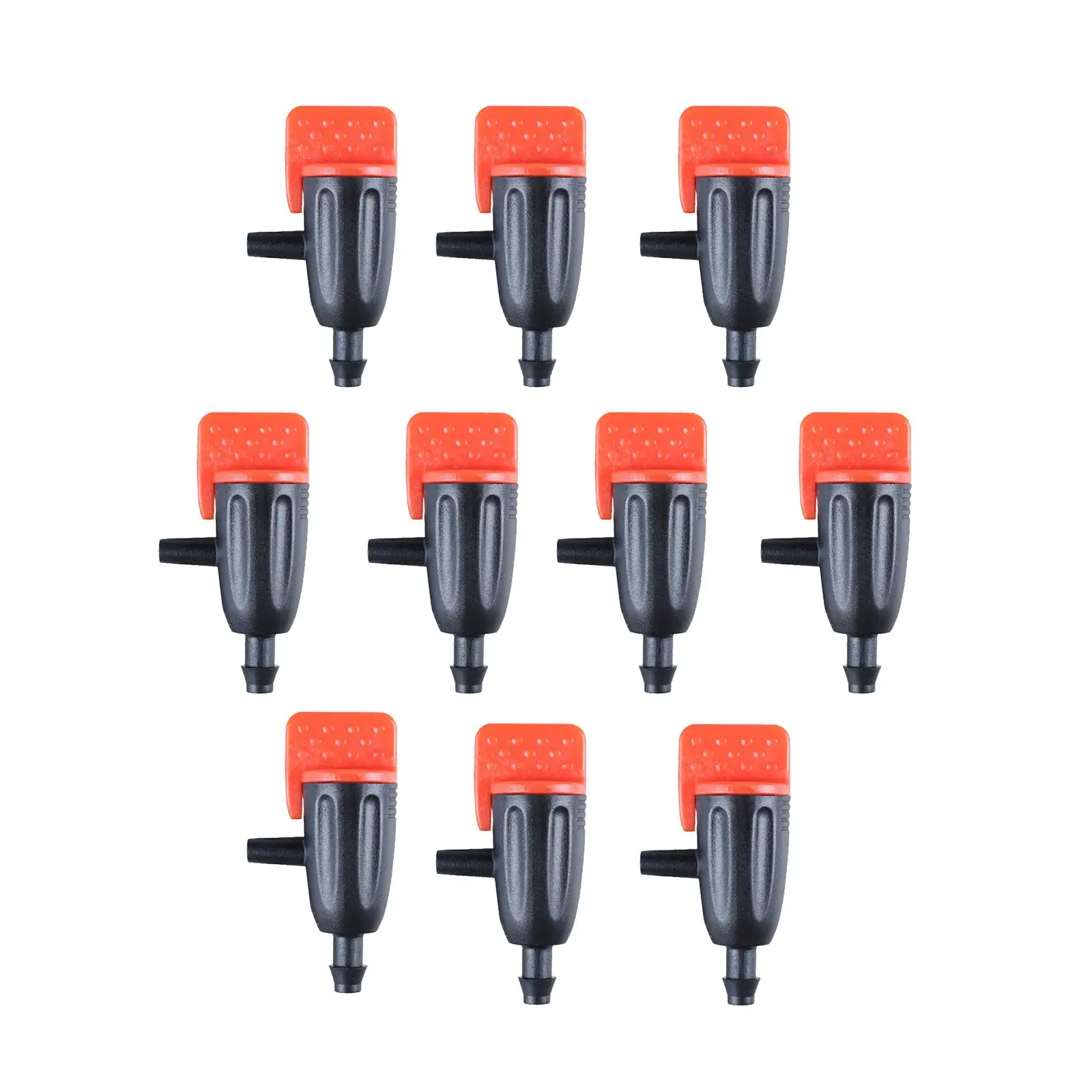 10 Pieces Irrigation Dripper Adjustable Lawn Watering System for 4/7mm Tubing