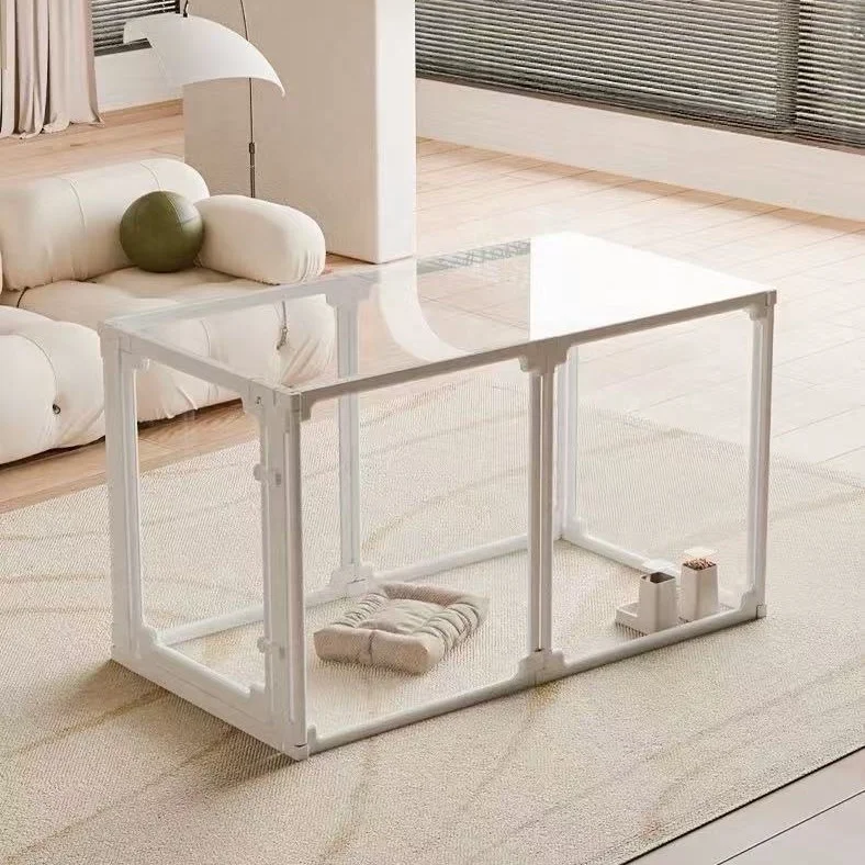 Pet Fence Solid Safe Transparent Multifunctional Rabbit Dog Cage Anti-Escape Easy Installation Indoor Thickened Anti-Tip