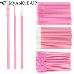 200pcs Eyelash Extension Supplies Kit Disposable Lash Spoolies Brushes Micro Cotton swab Brush Mascara Wand Lipstick Applicator