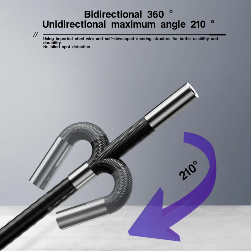 6mm Single/Dual Lens For Android ISO 360Degree Articulate Steering Endoscope Camera  Borescope Inspection Otoscope Microscope