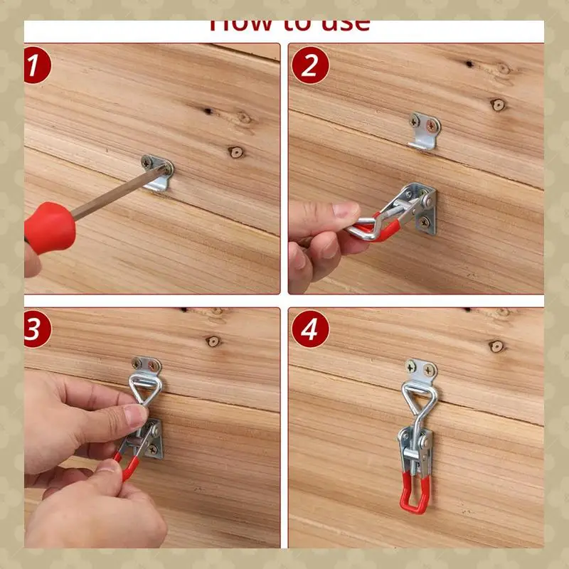 

AB45 36Pcs Adjustable Toggle Latch Clamp Pull Latch 4001 Heavy Duty Latch Lock Metal Door Latches Sturdy Latches Hardware Easy T