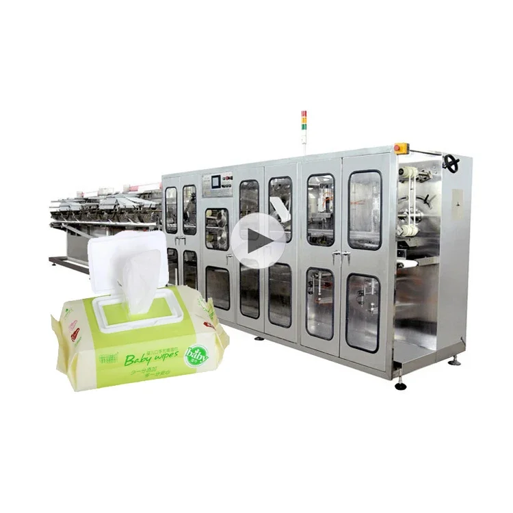 Hot Sale Single Pack Wet Towel Wipe Machine Line Non-woven 5-30pcs Wet Wipe Machine