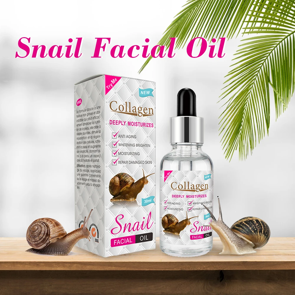 Snail Collagen 30ml Facial Oil Deeply Moisturizes Essential Oil Repair Damaged Skin Brighten Face Oil PM6925