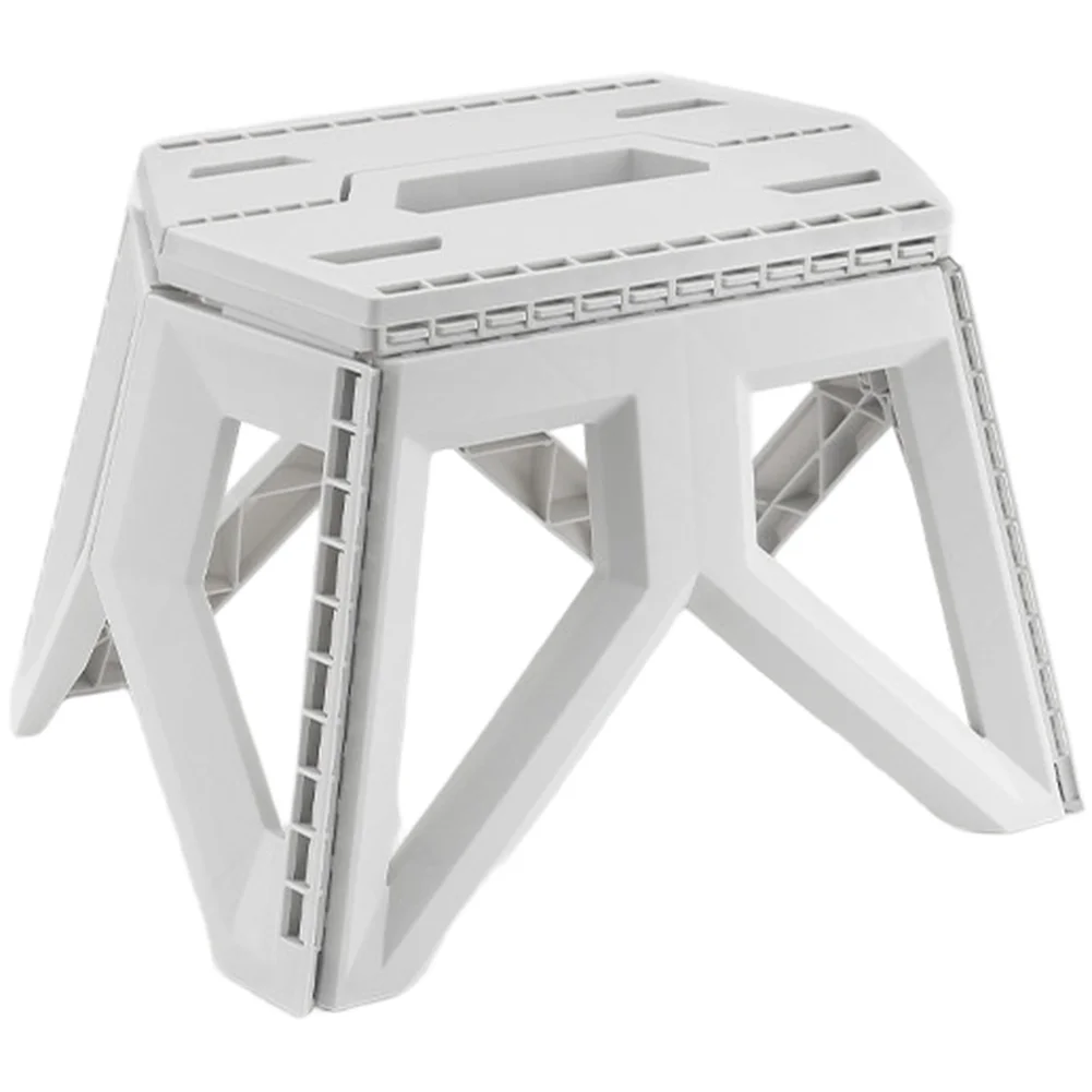 

Lightweight Folding Plastic Stool for Outdoor Use Portable Square Seat for Camping Picnics Hiking with Stable Support