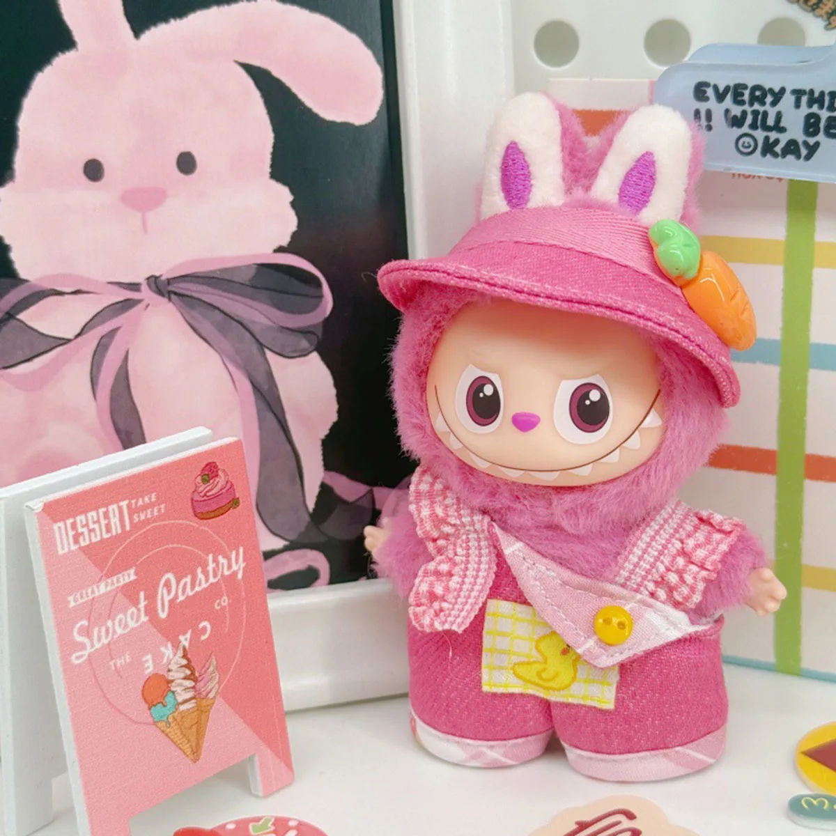 

【No Doll】Plush Doll's Clothes for Mini Labubu 4.0 Doll Clothing Accessories Casual Doll Fruit Banana Clothing Set