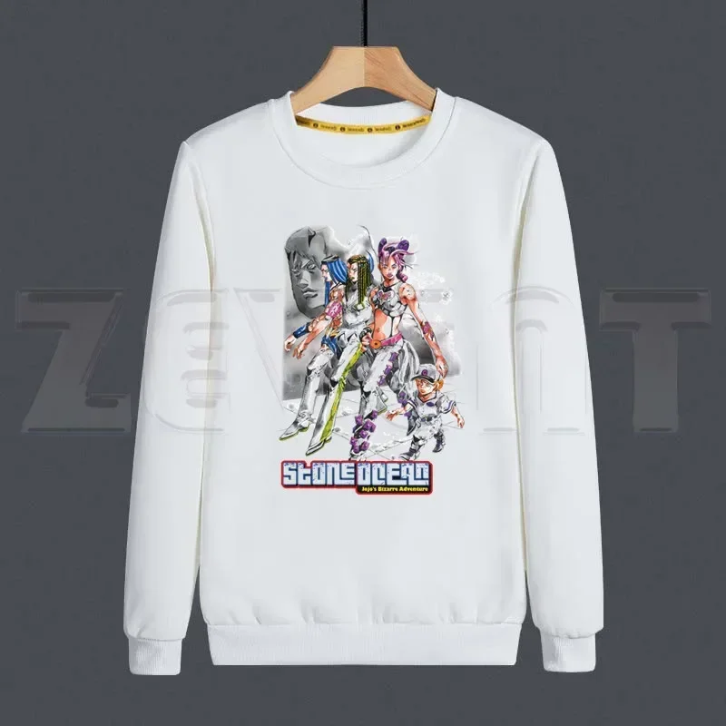 JoJo Bizarre Adventure Stone Ocean Steel Ball Run JoJo Lion Men Hoodies Sweatshirt Print Trend Mens Clothes Hip-Hop Male