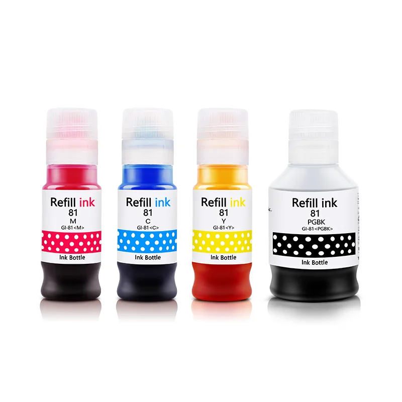 GI-81 GI- 41 GI-51 GI-71 GI91 GI-21 Isi Ulang Tinta Pewarna untuk Canon PIXMA G1020 G2020 G3020 G3060 G1520 G2560 G1820 G2820 G2860 Printer