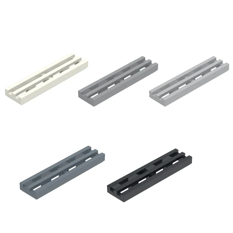MOC 10PCS Modified Grille With Bottom Groove Birck Special Lengthen Tile 2412 Building Block Toys Adults Boys Holiday Gift