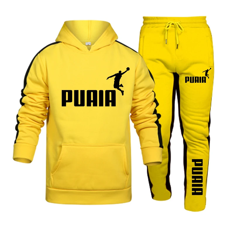 Mens Tracksuit Hooded Sweatshirts and Jogger Pants High Quality Gym Outfits Autumn Winter Casual Sports Hoodie Set Streetwear