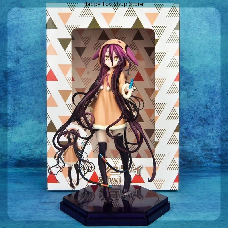 18cm No Game No Life Shuvi Doura Standing Position Anime Girl Figure Model Statue Boy Collection Desktop Decoration Ornament Toy