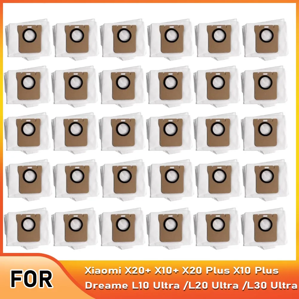 Kantong Debu Sekali Pakai untuk Xiaomi X10 + X10 Plus X20 + X20 Plus Dreame L10 Ultra /L20 Ultra /L30 Ultra Robot Kantong Debu Vakum