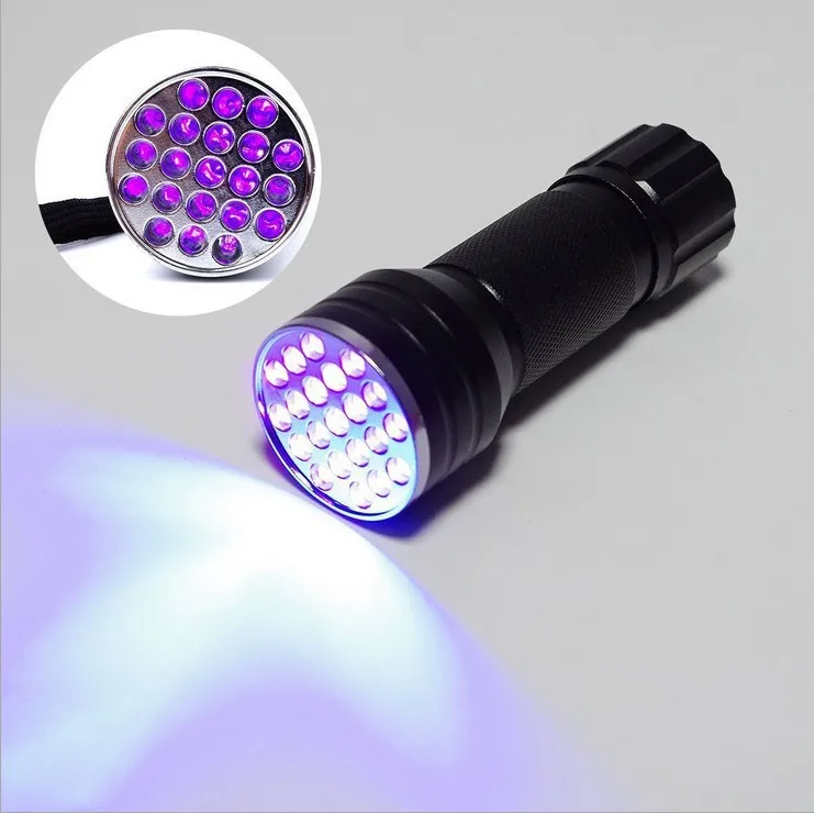 1PCS LED UV Purple Light Flashlight Reflector UV Multi Functional Currency Verification Flashlight