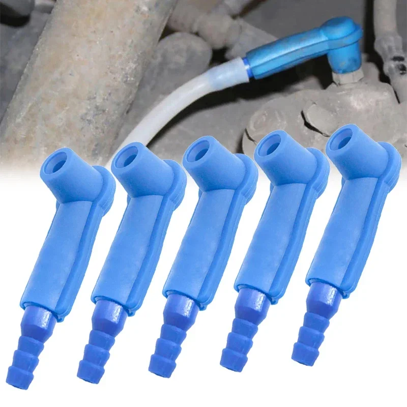 5Pcs Car Oil Pumping Pipe Brake Oil Change Connector Car Brake System Fluid Connector Kit Auto Oil Filling Equipment Accessories