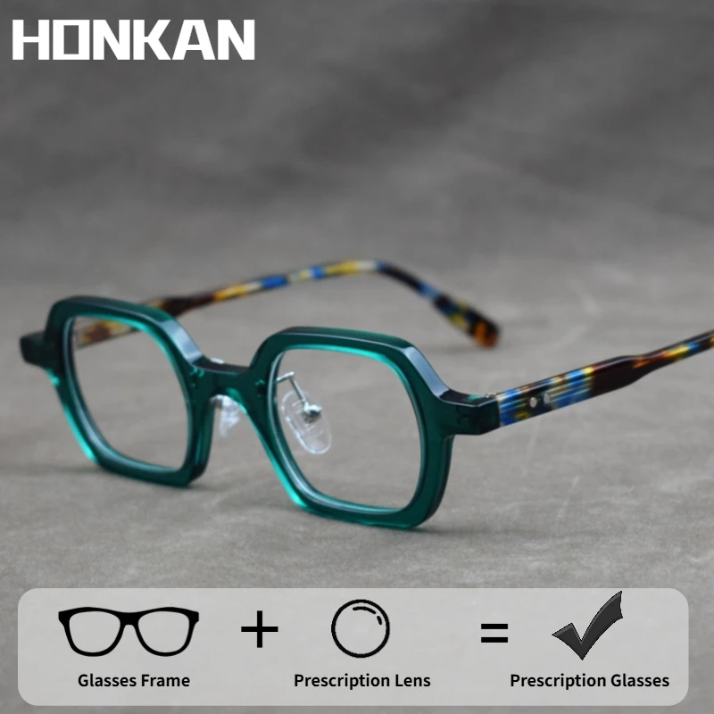 

Retro Small Acetate Glasses Frame for Men Women Myopia Eyewear Fashion Trend Reading Glasses Classic Prescription Eyeglasses