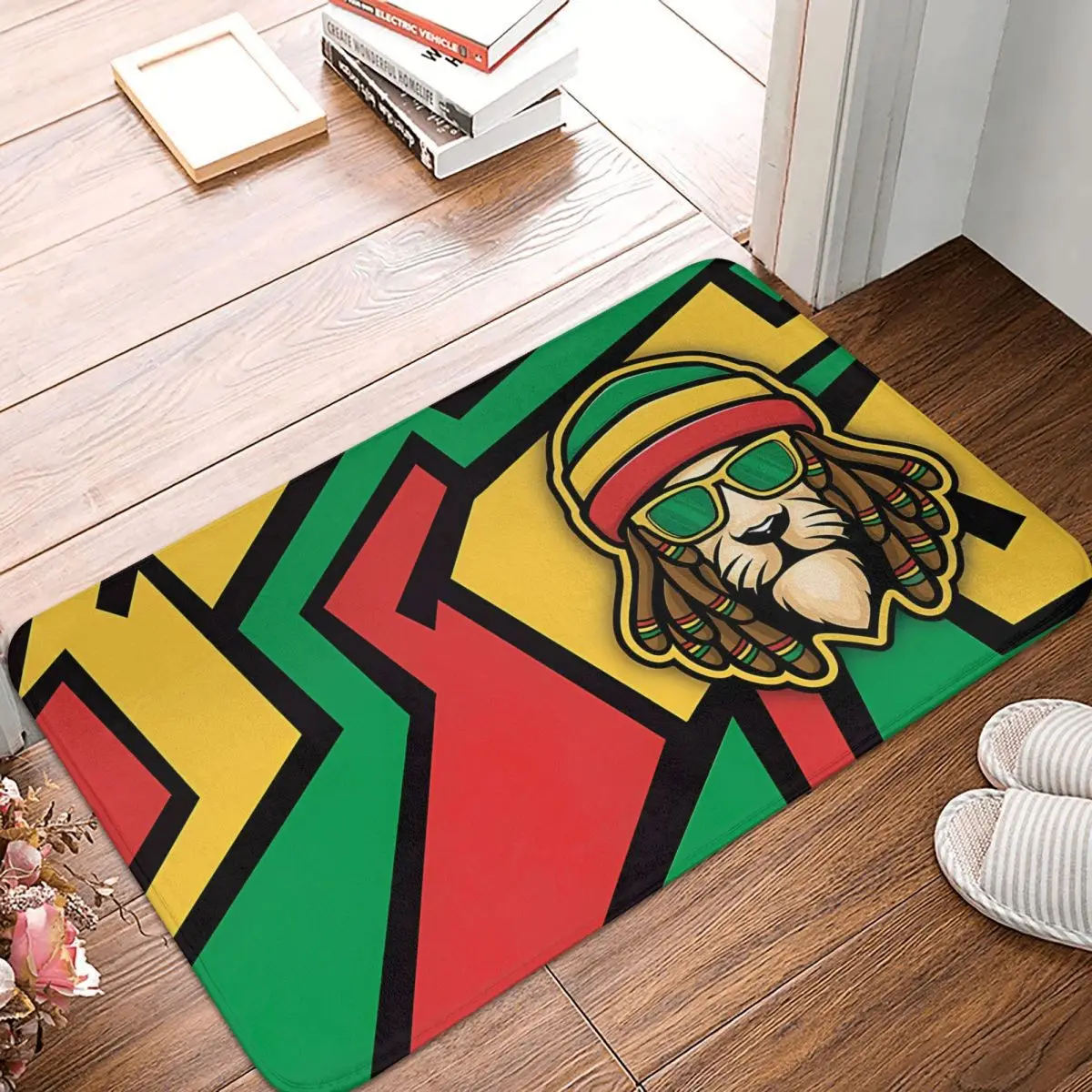 Jamaica Reggae Rasta Lion Bedroom Mat Sunglasses Doormat Living Room Carpet Outdoor Rug Home Decor